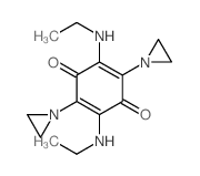 2,5-diaziridin-1-yl-3,6-bis(ethylamino)cyclohexa-2,5-diene-1,4-dione结构式