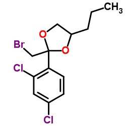 2-溴甲基-2-(2,4-二氯苯基)-4-丙基-1,3-二氧戊环结构式