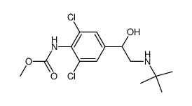 3,5-dichloro-4-methoxycarbonylamino-α-tert-butylaminomethylbenzyl alcohol结构式