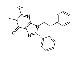 1-methyl-8-phenyl-9-(2-phenylethyl)-3H-purine-2,6-dione结构式
