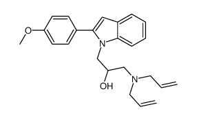 1-[bis(prop-2-enyl)amino]-3-[2-(4-methoxyphenyl)indol-1-yl]propan-2-ol Structure