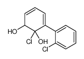 1-chloro-6-(2-chlorophenyl)cyclohexa-3,5-diene-1,2-diol结构式