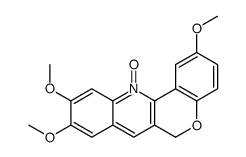2,9,10-trimethoxy-12-oxido-6H-chromeno[4,3-b]quinolin-12-ium结构式