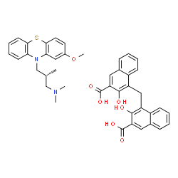 4,4'-methylenebis[3-hydroxynaphthalene-2-carboxylic] acid, compound with (R)-2-methoxy-N,N,β-trimethyl-10H-phenothiazine-10-propylamine (1:1)结构式