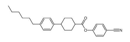 4-(4-Hexyl-phenyl)-cyclohexanecarboxylic acid 4-cyano-phenyl ester Structure