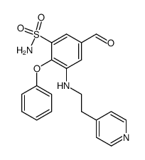 5-Formyl-2-phenoxy-3-(2-pyridin-4-yl-ethylamino)-benzenesulfonamide Structure