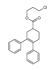 3-chloropropyl 3,4-diphenylcyclohex-3-ene-1-carboxylate Structure