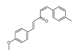 1-(4-methoxyphenyl)-5-(4-methylphenyl)penta-1,4-dien-3-one结构式