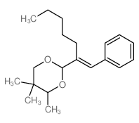 1,3-Dioxane,4,5,5-trimethyl-2-[1-(phenylmethylene)hexyl]-结构式