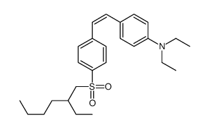 N,N-diethyl-4-[2-[4-(2-ethylhexylsulfonyl)phenyl]ethenyl]aniline Structure