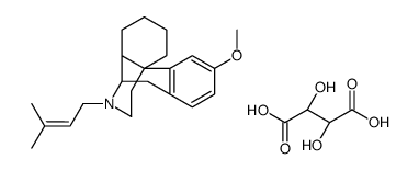 (-)-3-Methoxy-17-(3-methyl-2-butenyl)morphinan tartrate Structure