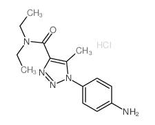 1H-1,2,3-Triazole-4-carboxamide,1-(4-aminophenyl)-N,N-diethyl-5-methyl-, hydrochloride (1:1)结构式