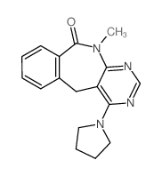 10H-Pyrimido[4,5-c][2]benzazepin-10-one,5,11-dihydro-11-methyl-4-(1-pyrrolidinyl)-结构式