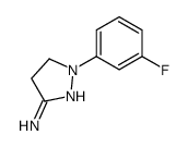 2-(3-fluorophenyl)-3,4-dihydropyrazol-5-amine结构式