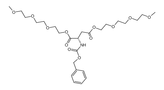 bis{2-[2-(2-methoxyethoxy)ethoxy]ethyl} N-benzyloxycarbonyl-L-aspartate Structure