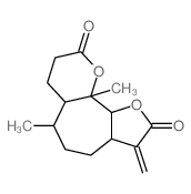 Furo[3',2':6,7]cyclohepta[1,2-b]pyran-2,9-dione,decahydro-6,10a-dimethyl-3-methylene-, (3aS,6S,6aS,10aR,10bR)-结构式