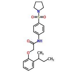 2-(2-sec-Butylphenoxy)-N-[4-(1-pyrrolidinylsulfonyl)phenyl]acetamide Structure