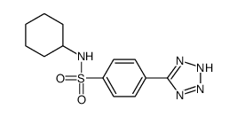 N-cyclohexyl-4-(2H-tetrazol-5-yl)benzenesulfonamide结构式