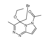 6-Acetyl-4-(bromomethyl)-4-ethoxy-4,6-dihydro-3-methylpyrazolo[5,1-c][1,2,4]triazine结构式