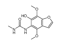 N-(4,7-dimethoxy-6-hydroxy-5-benzofuranyl)-N'-methylurea结构式