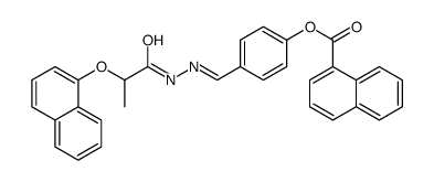 [4-[(2-naphthalen-1-yloxypropanoylhydrazinylidene)methyl]phenyl] naphthalene-1-carboxylate Structure