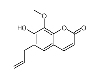 6-Allyl-7-hydroxy-8-methoxycoumarin Structure