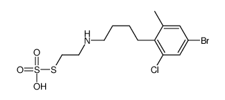 5-bromo-1-chloro-3-methyl-2-[4-(2-sulfosulfanylethylamino)butyl]benzene结构式