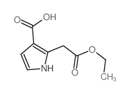 1H-Pyrrole-2-aceticacid, 3-carboxy-, 2-ethyl ester结构式