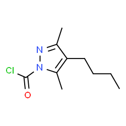 1H-Pyrazole-1-carbonyl chloride, 4-butyl-3,5-dimethyl- (9CI)结构式