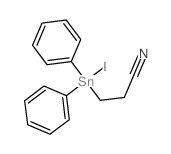 3-(iodo-diphenyl-stannyl)propanenitrile structure