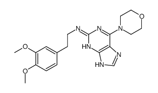 N-[2-(3,4-dimethoxyphenyl)ethyl]-6-morpholin-4-yl-7H-purin-2-amine结构式