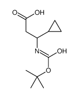 3-((tert-Butoxycarbonyl)amino)-3-cyclopropylpropanoic acid Structure