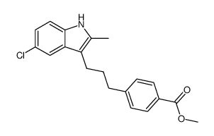 methyl 4-[3-(5-chloro-2-methyl-1H-indol-3-yl)propyl]benzoate结构式