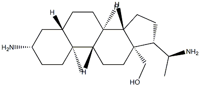 (20S)-3β,20-Diamino-5α-pregnan-18-ol结构式