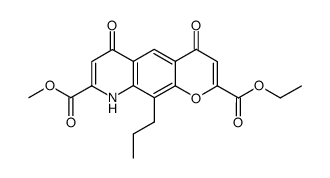 2-ethyl 8-methyl 6,9-dihydro-4,6-dioxo-10-propyl-4H-pyrano[3,2-g]quinoline-2,8-dicarboxylate Structure