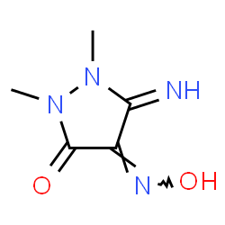 3,4-Pyrazolidinedione,5-imino-1,2-dimethyl-,4-oxime Structure