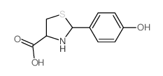 4-Thiazolidinecarboxylicacid, 2-(4-hydroxyphenyl)- Structure