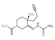 [[(2R,5R)-2-(2-cyanoethyl)-2-methyl-5-prop-1-en-2-yl-cyclohexylidene]amino]urea结构式