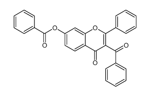 3-benzoyl-7-benzoyloxy-2-phenyl-chromen-4-one结构式