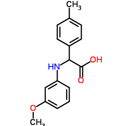 (3-METHOXY-PHENYLAMINO)-P-TOLYL-ACETIC ACID Structure