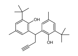 2-tert-butyl-6-[1-(3-tert-butyl-2-hydroxy-5-methylphenyl)but-3-ynyl]-4-methylphenol Structure