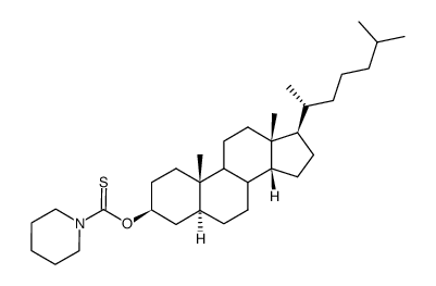 3β-(piperidinothiocarbonyloxy)-5α-cholestane Structure