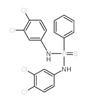 Phosphonothioic diamide, N,N-bis(3, 4-dichlorophenyl)-p-phenyl-结构式