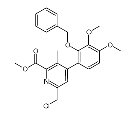 methyl 6-(chloromethyl)-4-(3,4-dimethoxy-2-(phenylmethoxy)phenyl)-3-methyl-2-pyridinecarboxylate Structure