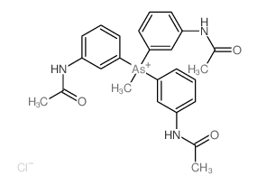 tris(3-acetamidophenyl)-methylarsanium,chloride Structure