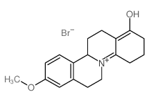 9-methoxy-2,3,4,6,7,11b,12,13-octahydroisoquinolino[2,1-a]quinolin-5-ium-1-ol,bromide结构式