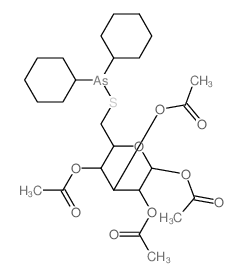 [2,3,5-triacetyloxy-6-(dicyclohexylarsanylsulfanylmethyl)oxan-4-yl] acetate结构式