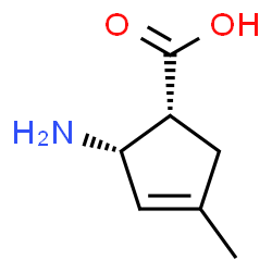 3-Cyclopentene-1-carboxylicacid,2-amino-4-methyl-,(1R,2S)-(9CI) structure