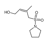 N-[(Z)-4-hydroxy-2-methylbut-2-ene-1-sulfonyl]pyrrolidine结构式