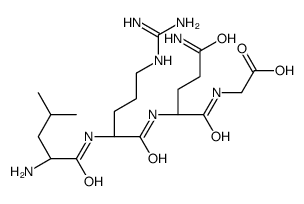 2-[[(2S)-5-amino-2-[[(2S)-2-[[(2S)-2-amino-4-methylpentanoyl]amino]-5-(diaminomethylideneamino)pentanoyl]amino]-5-oxopentanoyl]amino]acetic acid结构式